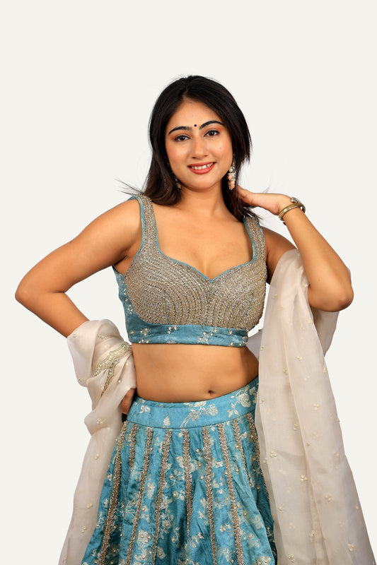 Banarasi Silk Handwork Lehenga Choli