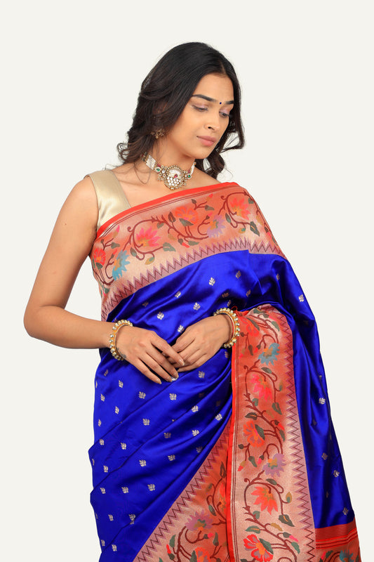 Blue Paithani Saree