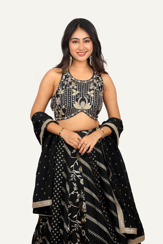 Banarasi Silk Hand Work Lehenga Choli