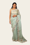 Shimmer Tissue Zardosi with Resam Handwork Saree