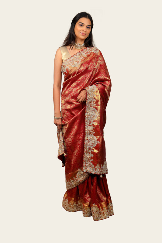 Banarsi Silk with Handwork Border Saree