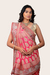 Georgette Banrasi Bandhni Saree with Handwork Border