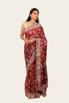 Satin Silk with Full Handwork Saree