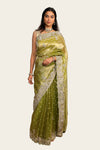 Crush Tissue Butti with Cutwork Handwork Border Saree