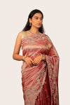 Crush Tissue All Over Butti with Handwork Border Saree