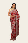 Satin Silk with Full Handwork Saree