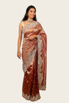 Crush Tissue  with Zardosi Handwork Border Saree