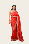 Shimmer Tissue Handwork Border with Butta Saree