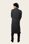 Silk Black Kurta Set With Thread Work