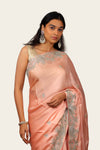 Samo Crepe Zardosi with French Knot Hand Work Saree