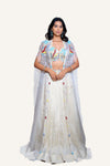 Off White with Multicolor Perl Handwork Women Indowestern