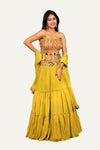 Georgette Lehenga Choli with Resham Work Blouse