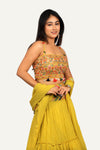 Georgette Lehenga Choli with Resham Work Blouse