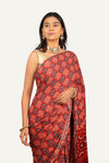 Modal Silk Ajrakh Print Saree with Different Print Pallu