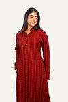 Red Designer Kurti Pant