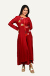Maroon Silk Designer Kurti