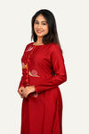 Maroon Silk Designer Kurti