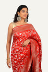 Red Pure Katan Silk Saree