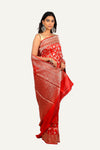 Red Pure Katan Silk Saree