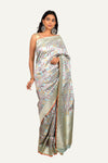 Ice Blue Pure Katan Silk Saree