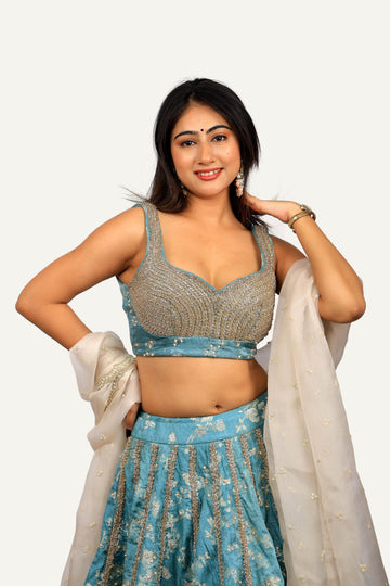 Banarasi Silk Handwork Lehenga Choli