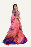 Silk Banarasi Lehenga Choli with Hand Work Blouse & Fancy Cutwork