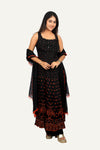 Black Designer Plazo Set