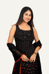 Black Designer Plazo Set
