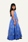 Handwork Spaghetti Frill Designer Gown