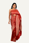 Maroon Pure Katan Silk Saree