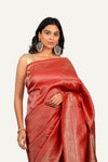 Maroon Pure Katan Silk Saree