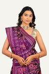 Purple Pure Silk Semi Patan Patola Saree