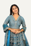Micro Velvet Chaniya Choli with Machine Work