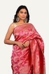Pink Pure Katan Silk Saree