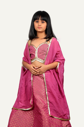 Banarasi Indowestern Set with Organza Shrug