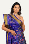 Blue Rajkoti Silk Patola Saree