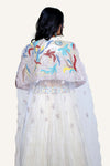 Off White with Multicolor Perl Handwork Women Indowestern