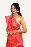 Pink Rajkoti Silk Patola Saree