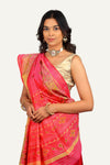 Pink Rajkoti Silk Patola Saree
