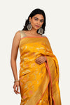 Yellow Katan Silk Saree