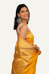 Yellow Katan Silk Saree