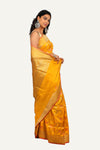 Yellow Katan Silk Saree