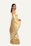 Cream Pure Katan Silk Saree
