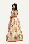 Raw Silk Resham & Zardosi Work Lehenga Choli