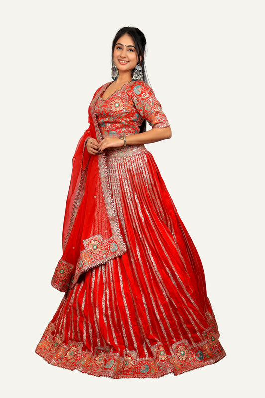 Banarasi Silk Handwork Lehenga Choli