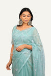 Organza Handwork Saree with Ready Blouse