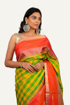 Parrot Green Soft Silk Saree