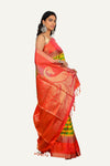 Parrot Green Soft Silk Saree