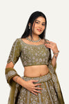 Raw Silk Katdana & Zardosi Handwork Lehenga Choli
