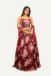 Soft Organza Lehenga Choli with Sparkling Tikki
